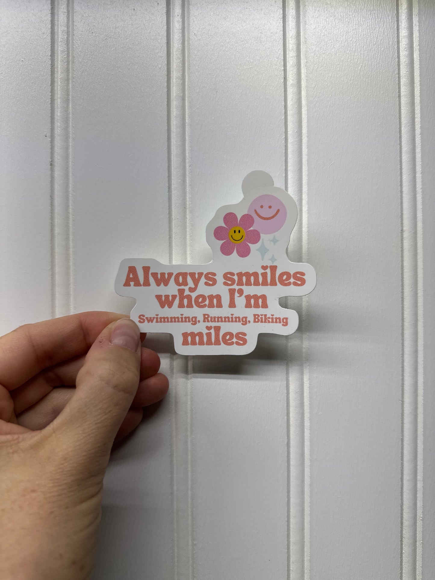 Triathlete- All smiles STICKER