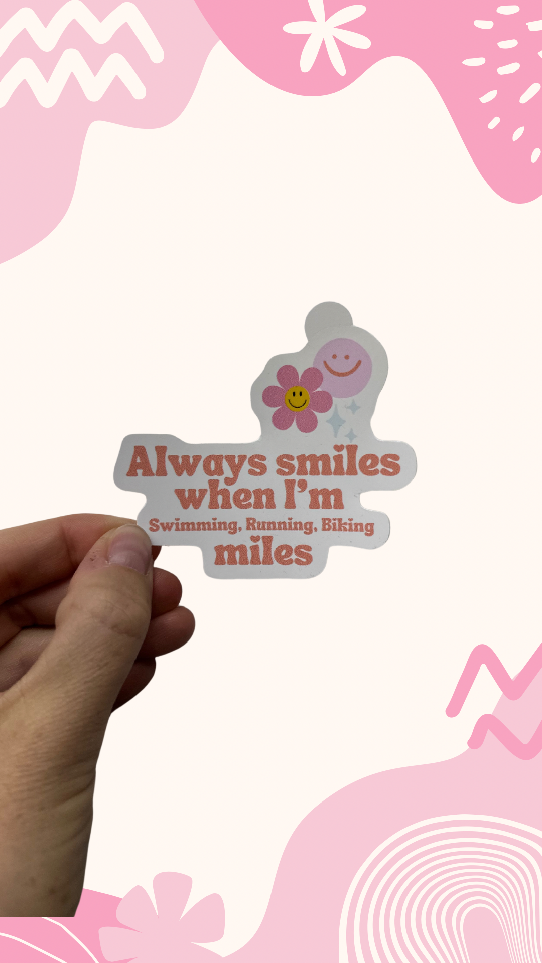 Triathlete- All smiles STICKER
