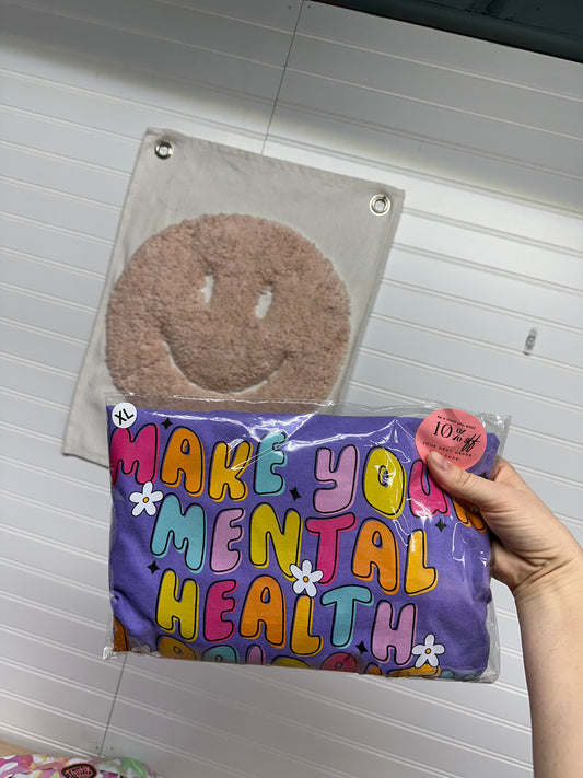 Make your Mental Health a Priority- Comfort Colors Purple size XL